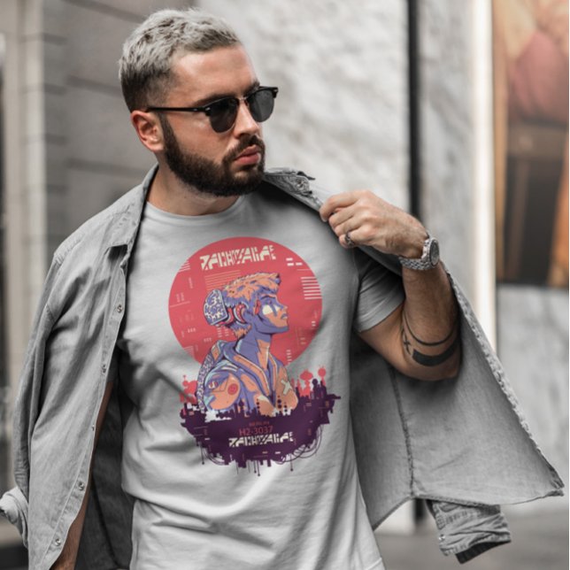 T-shirt Punk Boy Sci Fi Cyber Urban (Créateur téléchargé)