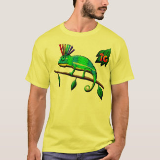 T-shirt Punk de caméléon - hommes (jaune)