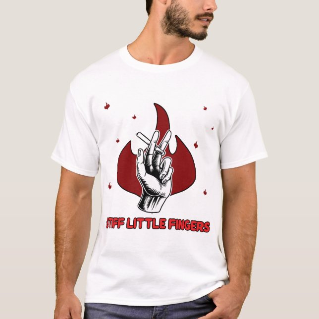 T-shirt Punk de doigts rigides (Devant)