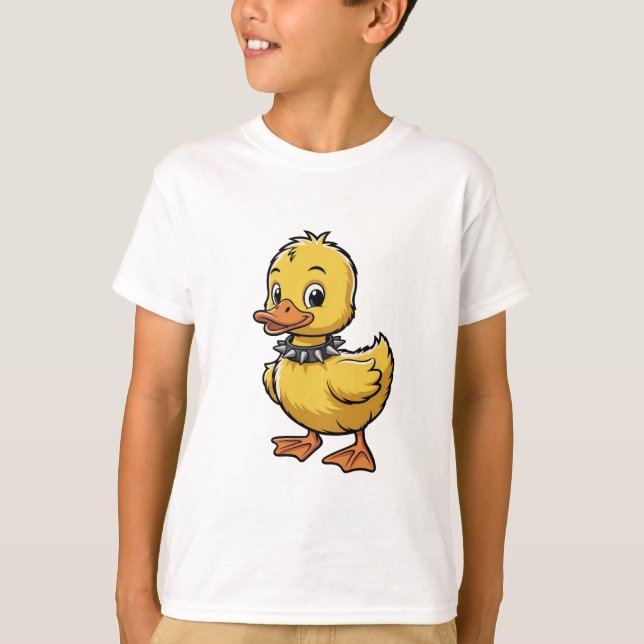 T-shirt Punk Duckling – Funny Rebel Animal Art (Devant)