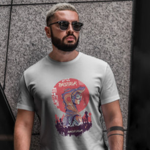 T-shirt Punk Girl Sci Wi Cyber Urban