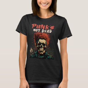 T-shirt Punk n'est pas mort Crâne Punk Rock musique - vieu