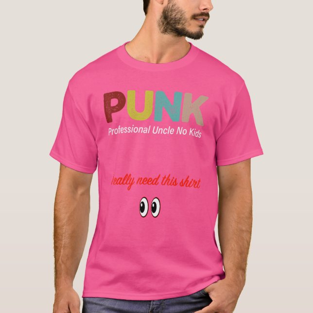 T-shirt Punk Professional Oncle No Kids (Devant)
