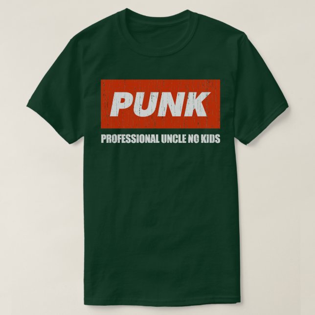 T-shirt Punk Professional Oncle No Kids 2 (Design devant)