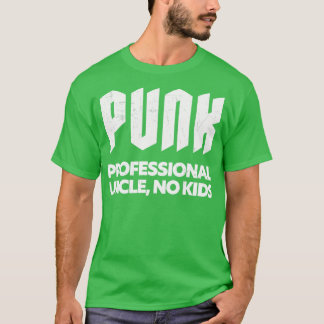 T-shirt Punk Professional Oncle No Kids Punk Rock Design 2