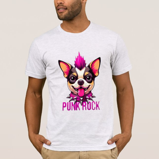 T-SHIRT PUNK ROCK CHIHUAHUA (Devant)