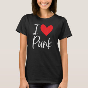 T-shirt Punk Rock I Love Punk Punker Rocker 80s 90s Plaid