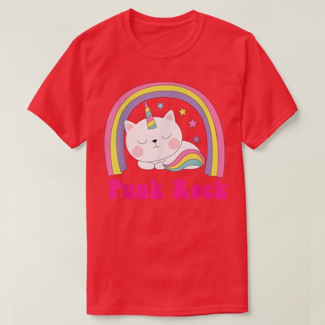 T-shirt Punk Rock Sarcastique Arc-en-ciel Funny Unicorn Pu (Design devant)