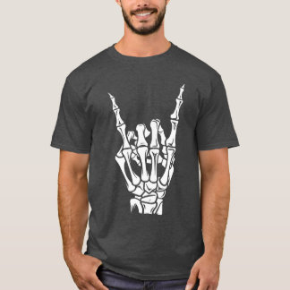 T-shirt Punk Rock Skeleton Cool Rocker Halloween Men Women