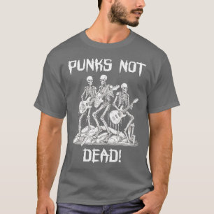 T-shirt Punk Rock Skeleton Punks Not Dead