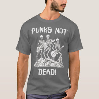 T-shirt Punk Rock Skeleton Punks Not Dead