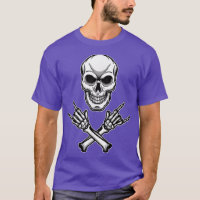 Punk Rock Skull Skeleton Heaved Metal Rock Et Roll