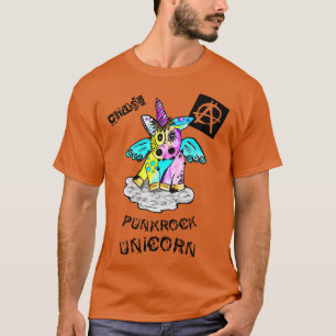 T-shirt Punk Rock Unicorn Chaos Concert Festival Anarchie