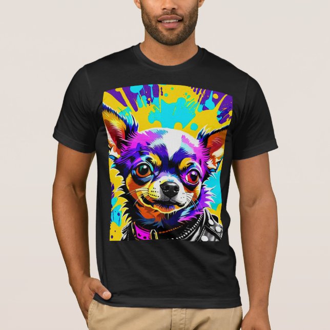 T-SHIRT PUNK ROCKER CHIHUAHUA (Devant)