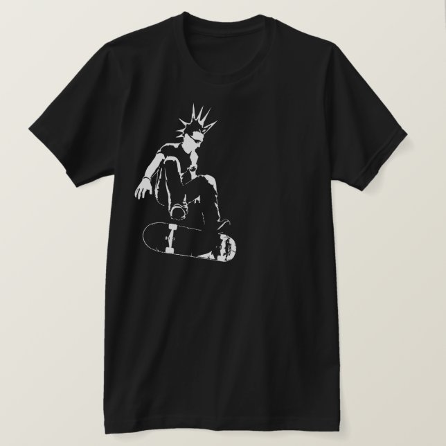 T-shirt punk skateboard (Design devant)