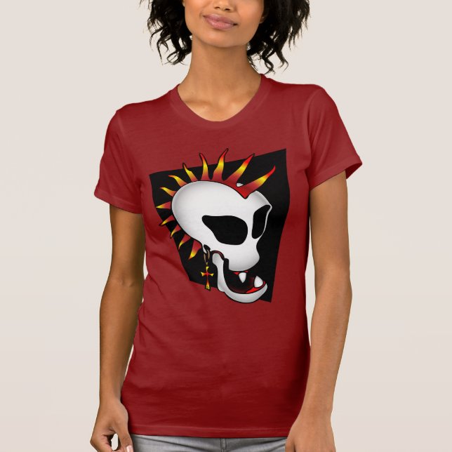 T-SHIRT PUNK SKULL-2 (Devant)