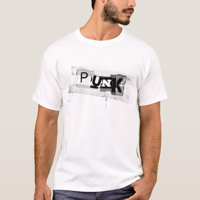 T-shirt PUNK sur le blanc (Devant)