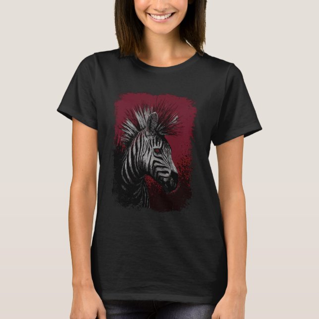 T-shirt Punk Zèbre (Devant)