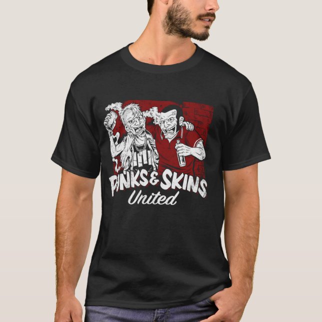 T-shirt Punks and Skins United Oi Oi Street Punks & Ski (Devant)
