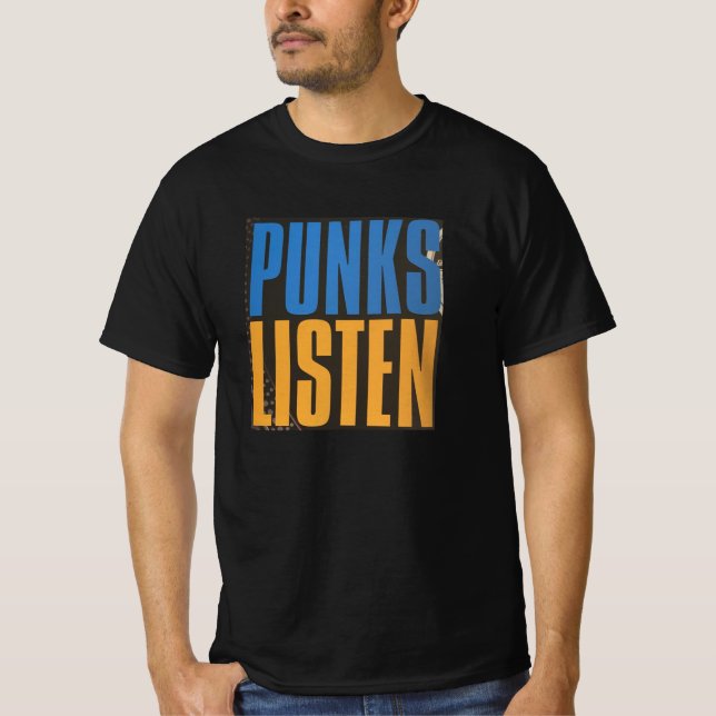 T-shirt PUNKS LISTEN (Devant)