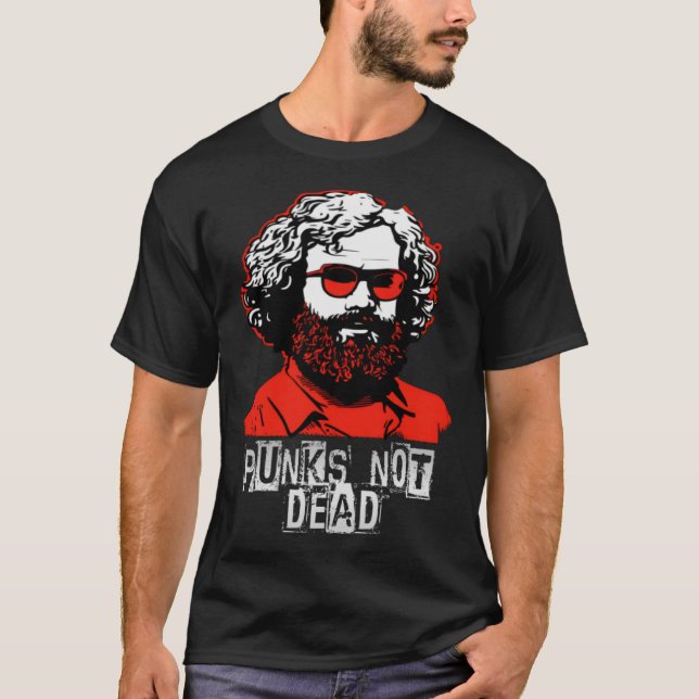 T-shirt Punks Not Dead, Karl Marx, Oi, Punkrock, Punk Pull (Devant)