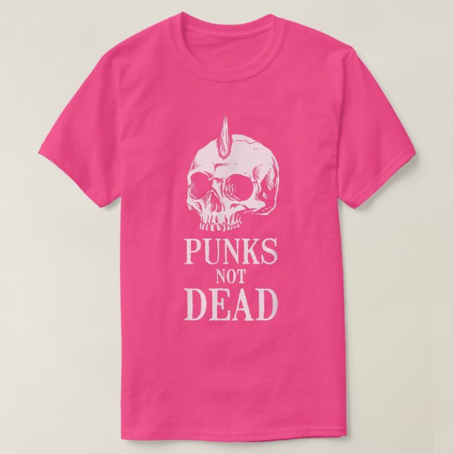 T-shirt Punks pas mort Squelette Crâne Lourd Métal Rock Mu (Design devant)