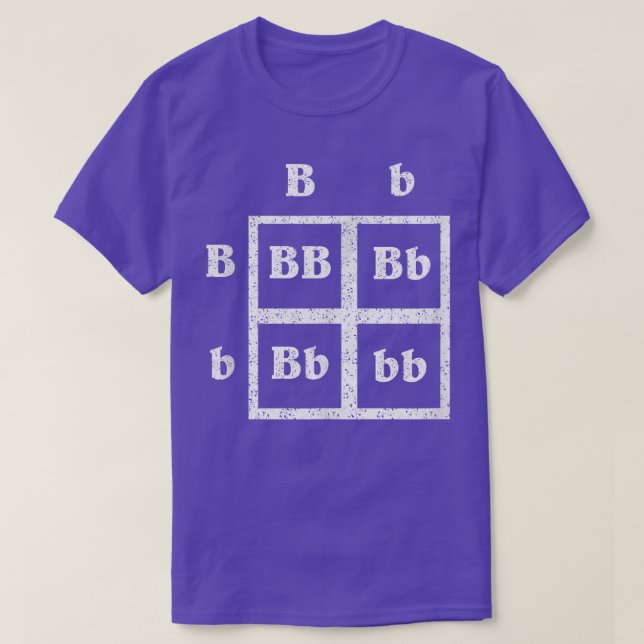 T-shirt Punnet Square Science Distressed Shirt - Genetics  (Design devant)