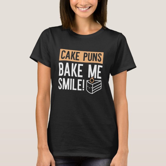 T-shirt Puns De Gâteaux M'Afaire Sourire (Devant)