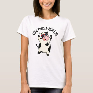 T-shirt Puns de vache Amoos Me Drôle Pun de vache