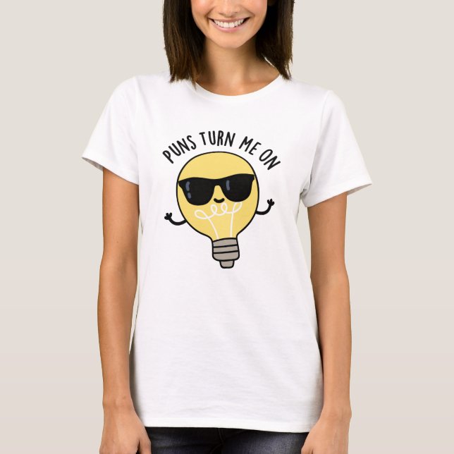 T-shirt Puns M'Allumer Amusant Pun À Ampoule (Devant)