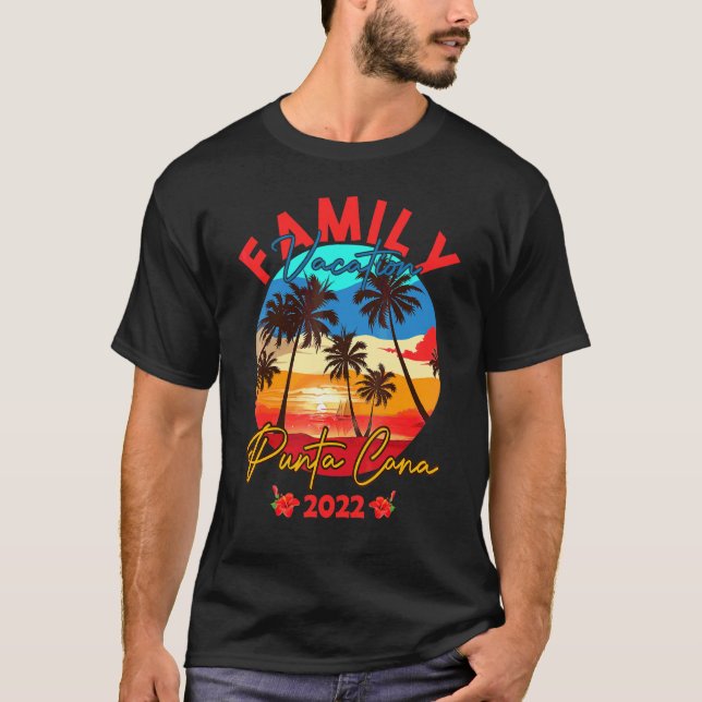 T-shirt Punta Cana 2022 Dominicaine Vacances Famille Corre (Devant)