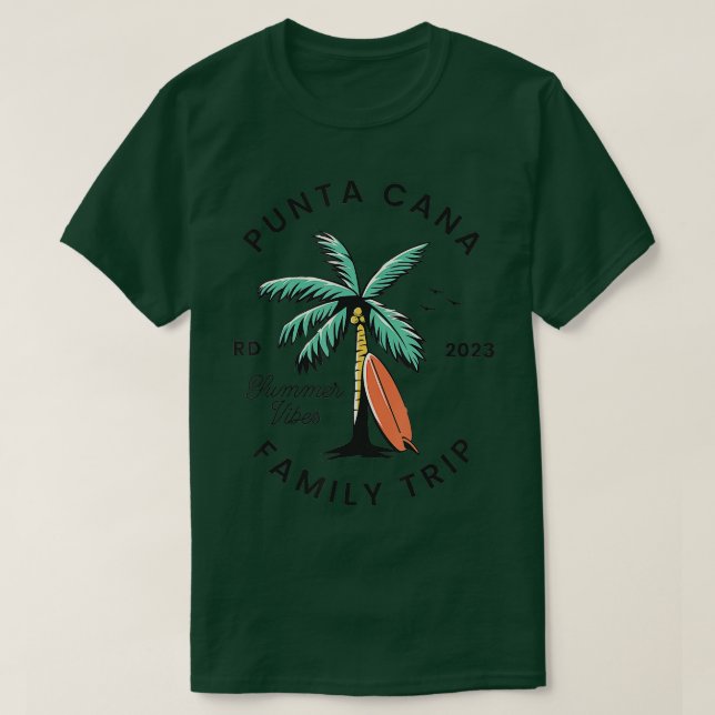 T-shirt Punta Cana 2023 République Dominicaine Vacances en (Design devant)