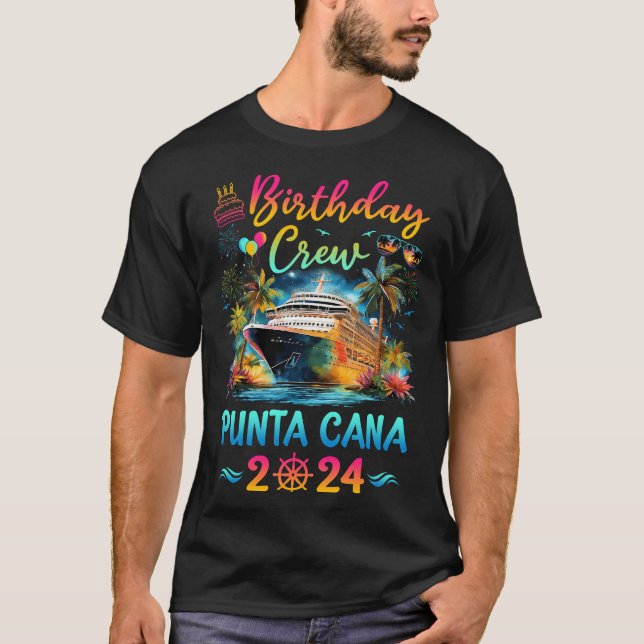 T-shirt Punta Cana 2024 Vacances Anniversaire Voyage d'équ (Devant)