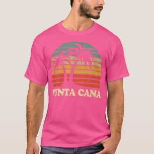 T-shirt Punta Cana Caribbean Beach Palm Tree retro 70s boy