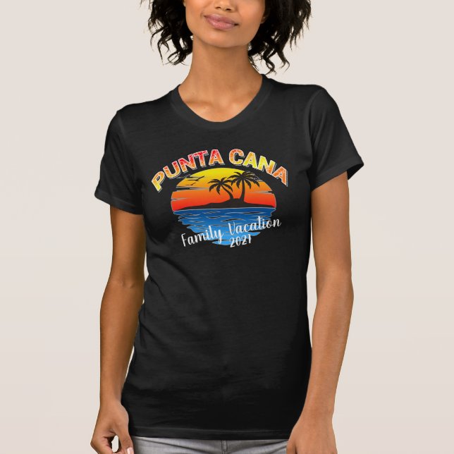 T-shirt Punta Cana Été Correspondant Caraïbes Vacances T-S (Devant)