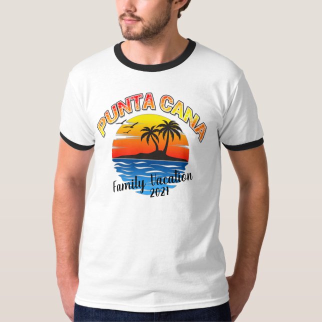 T-shirt Punta Cana Été Correspondant Caraïbes Vacances T-S (Devant)