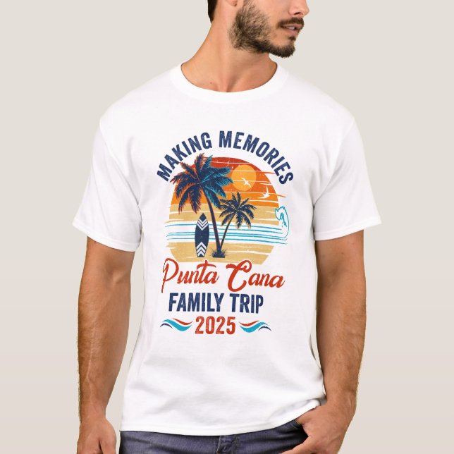 T-shirt Punta Cana Famille Vacation 2025 Faire des souveni (Devant)