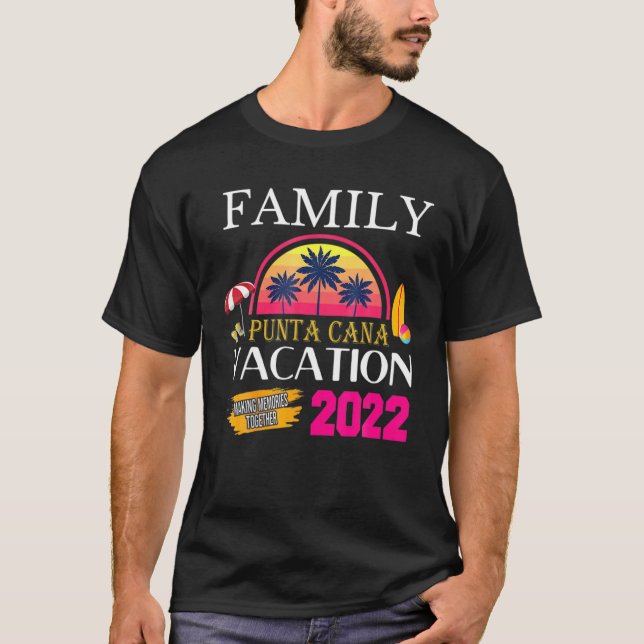 T-shirt Punta Cana Family Vacation 2022 Matching Dominican (Devant)
