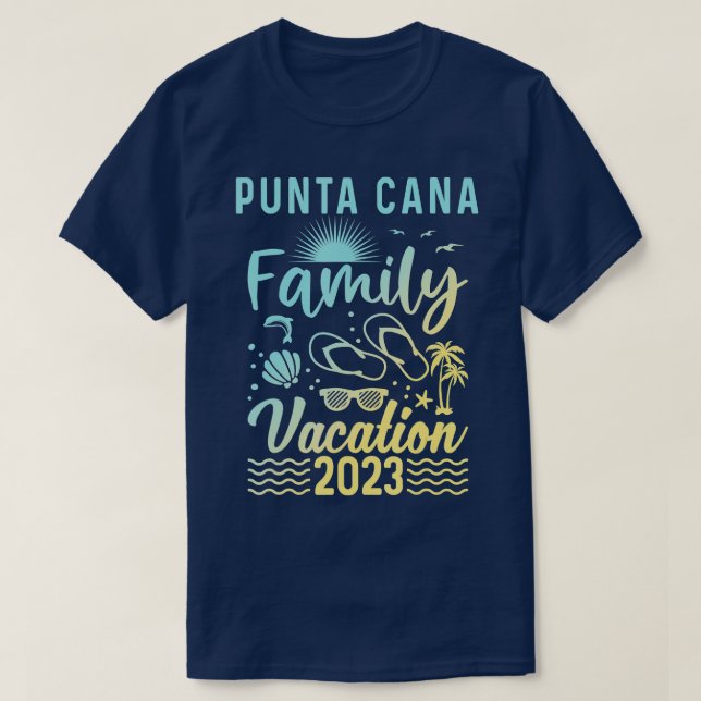 T-shirt Punta Cana Family Vacation 2023 Matching Dominican (Design devant)