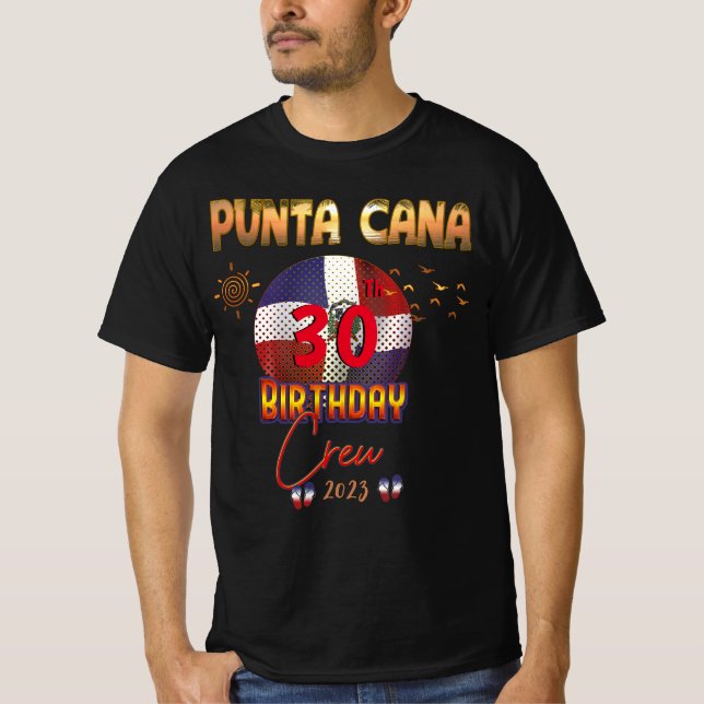 T-shirt Punta Cana République Dominicaine Anniversaire Cor (Devant)