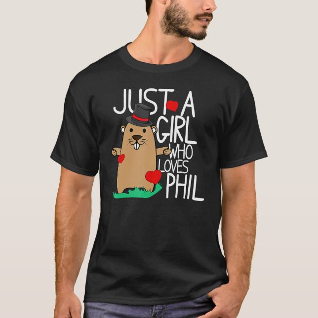 T-shirt Punxsy Phil's mignon Groundhog Day Conception de v (Devant)