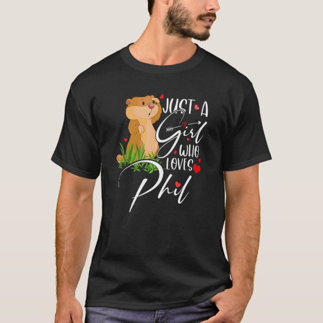 T-shirt Punxsy Phil's mignon Groundhog Day Holiday pour le (Devant)