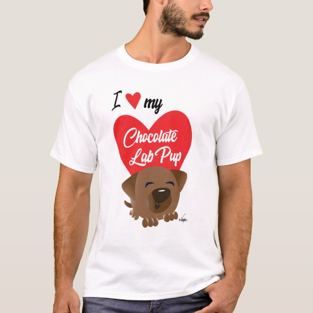 T-Shirt Pup au chocolat Labrador (Devant)
