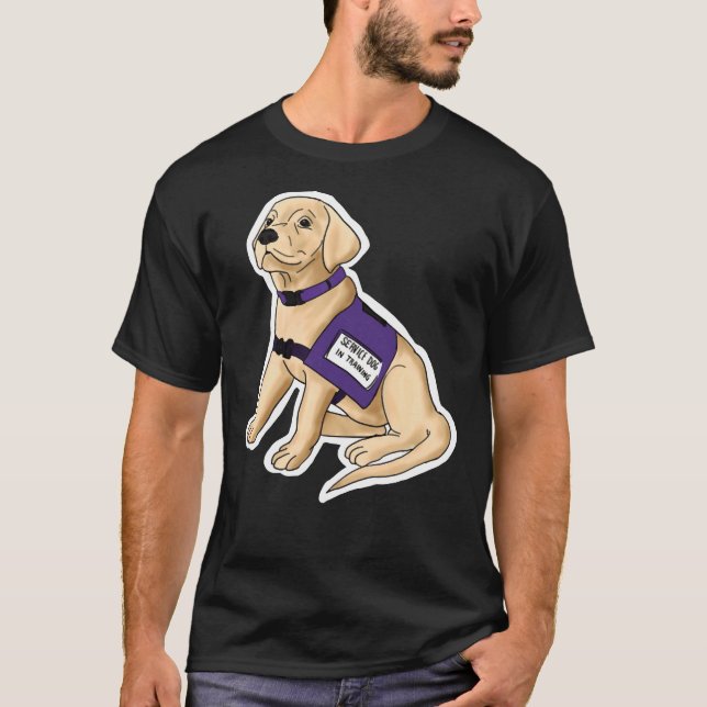 T-shirt Pup de service de laboratoire jaune (Devant)