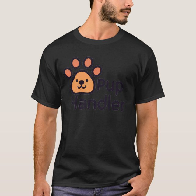 T-shirt Pup Handler Human Pup Play Cute (Devant)