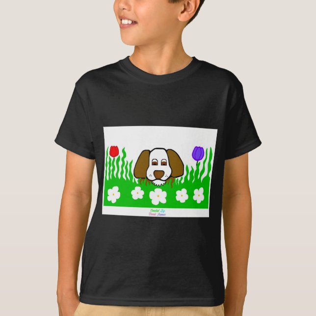 T-shirt Pup N Play Boys Black Basic T Shirt (Devant)