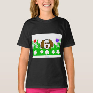 T-shirt Pup N Play Girls Black Basic T Shirt
