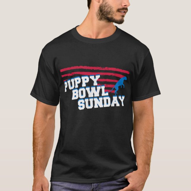 T-shirt Puppy Bowl dimanche mignon cadeau Amoureux des chi (Devant)