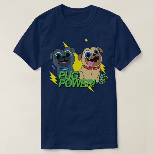 T-shirt Puppy Chien Pals Puissance du Carlin (Design devant)