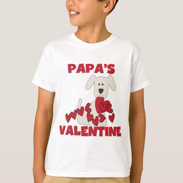 T-shirt Puppy Dog Papa's Valentine (Devant)